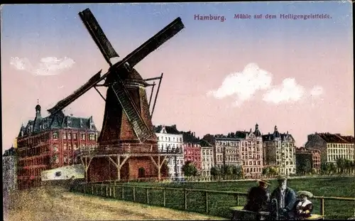 Ak Hamburg, Mühle auf dem Heiligengeistfelde