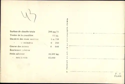 Ak Les Locomotives Francaises, Etat, Machine No. 2565 compound
