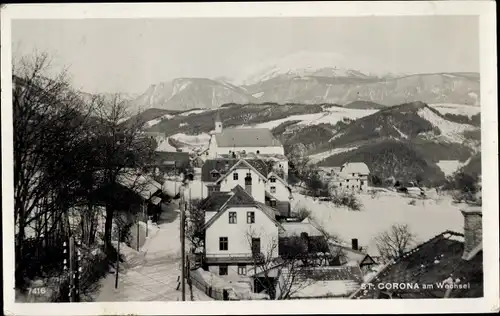 Ak St Corona am Wechsel in Niederösterreich, Ortsansicht, Wohnhäuser