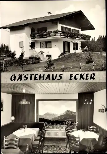 Ak Langenwang Fischen im Allgäu Schwaben, Gästehaus Ecker