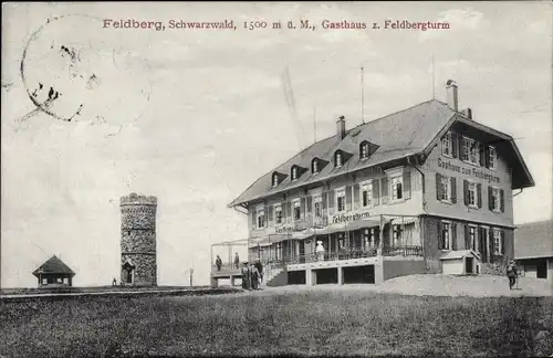 Ak Feldberg im Schwarzwald, Gasthof zum Feldbergturm