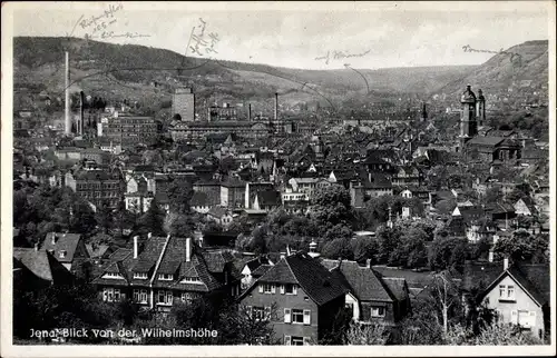 Ak Jena in Thüringen, Stadtpanorama von der Wilhelmshöhe aus