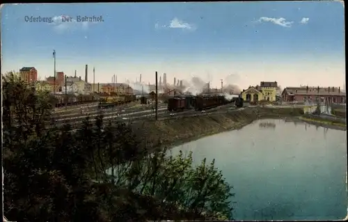 Ak Bohumín Oderberg Reg. Mährisch Schlesien, Blick auf den Bahnhof