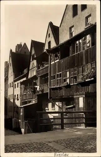 Ak Wrocław Breslau Schlesien, Weißgerberohle, Altstadt