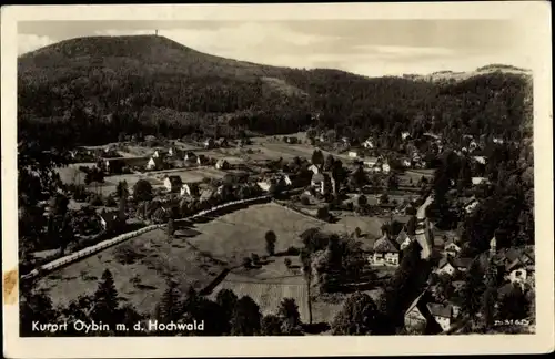 Ak Oybin Oberlausitz, Gesamtansicht mit dem Hochwald