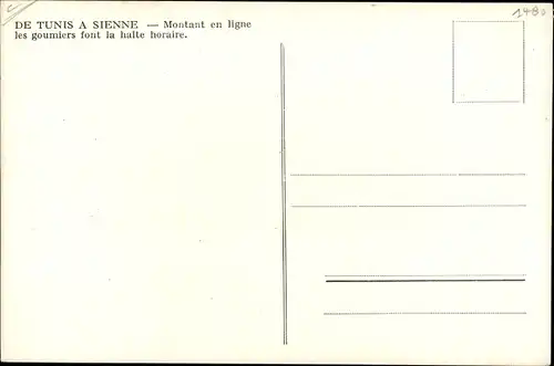 Ak De Tunis a Sienne, Montant en ligne les goumiers font la halte horaire