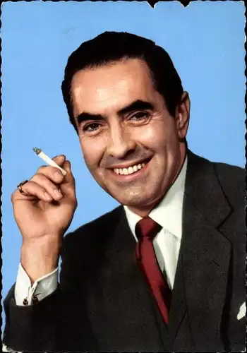 Ak Schauspieler Tyrone Power, Portrait, Zigarette