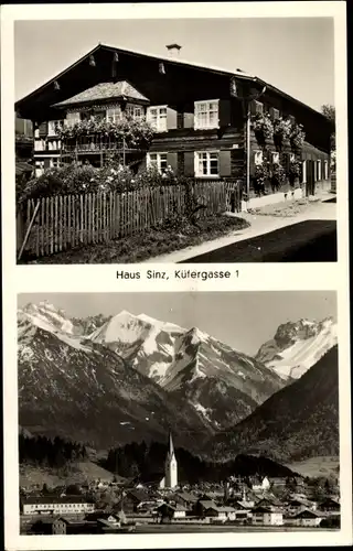 Ak Tiefenbach Oberstdorf im Oberallgäu, Haus Sinz, Ort, Gebirge