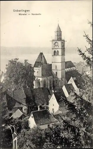 Ak Überlingen am Bodensee, Münster, Nordseite