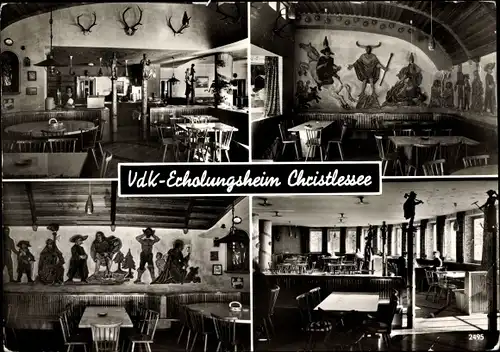 Ak Oberstdorf im Oberallgäu, VDK Erholungsheim Christlessee, Innenansicht