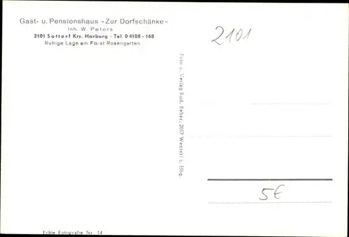 Ak Sottorf Rosengarten Niedersachsen, Gasthof Zur Dorfschänke, Wald, Teilansicht