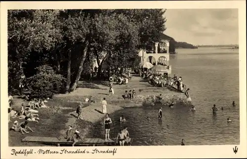 Ak Radolfzell am Bodensee, Strandbad und Strandcafé