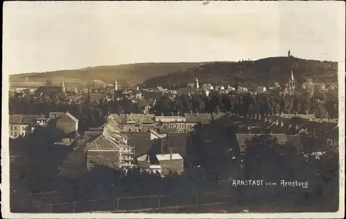 Foto Ak Arnstadt in Thüringen, Teilansicht, Blick vom Arnsberg