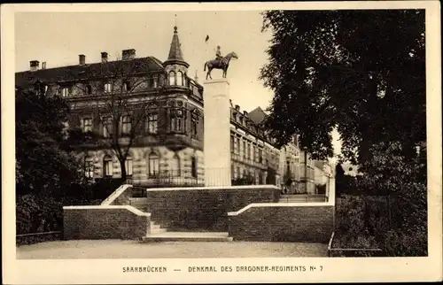 Ak Saarbrücken im Saarland, Denkmal des Dragonerregiments Nr 7