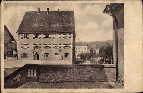 Ak Weiler Simmerberg im Allgäu, Rathaus