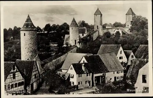Ak Dinkelsbühl in Mittelfranken, Mauerpartie