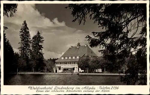 Ak Lindenberg im Allgäu Schwaben, Waldseehotel