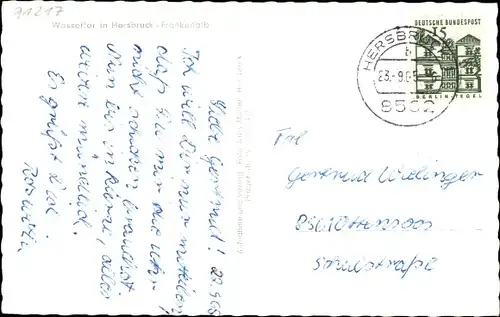 Ak Hersbruck in Mittelfranken, Wassertor