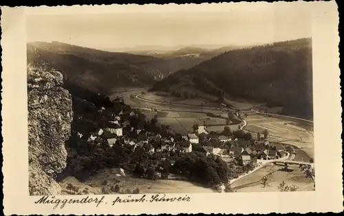 Foto Ak Muggendorf Wiesenttal Fränkische Schweiz, Panorama, Talblick