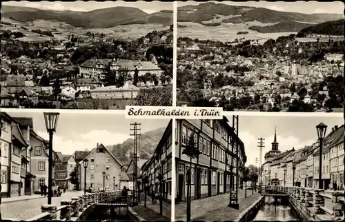 Ak Schmalkalden in Thüringen, Panorama, Straßenpartien