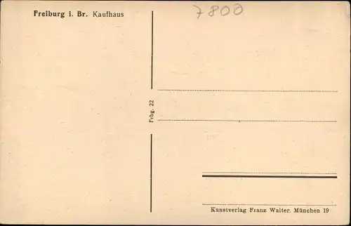 Ak Freiburg im Breisgau, Kaufhaus