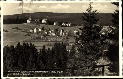 Ak Finsterbergen Friedrichroda im Thüringer Wald, Ort vom Hainfelsen gesehen