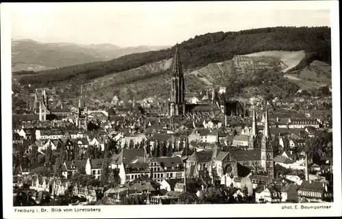 Ak Freiburg im Breisgau, Blick vom Lorettoberg