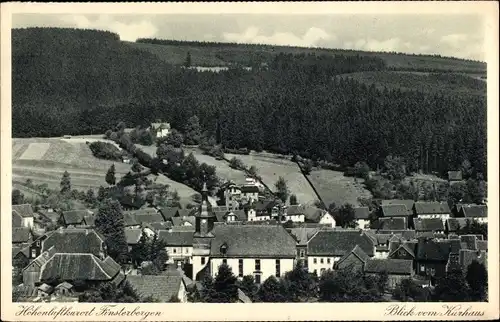 Ak Finsterbergen Friedrichroda im Thüringer Wald, Blick vom Kurhaus auf den Ort