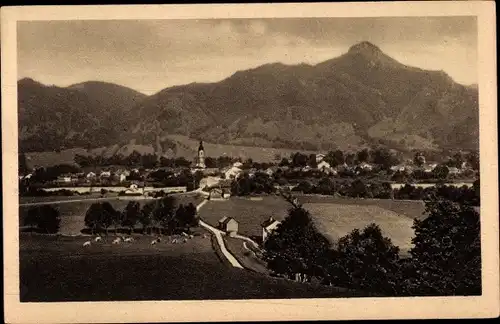 Ak Lenggries in Oberbayern, Gesamtansicht