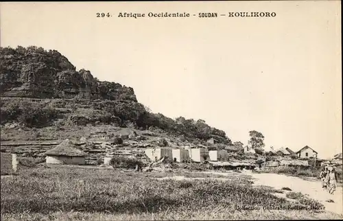 Ak Koulikoro Mali, Blick auf den Ort