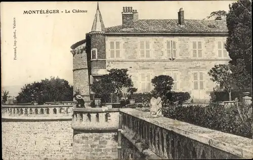 Ak Montéléger Drôme, la Terrasse, Le Chateau