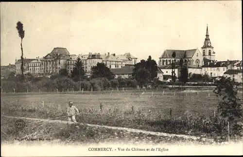 Ak Commercy Lothringen Meuse, Vue du Chateau et de l'Eglise