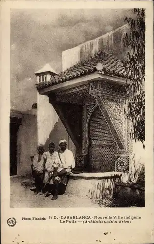Ak Casablanca Marokko, Nouvelle Ville indiene, le puits, Maghreb