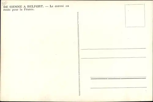 Ak De Sienne a Belfort, Le convoi en route pour la France, 2. WK