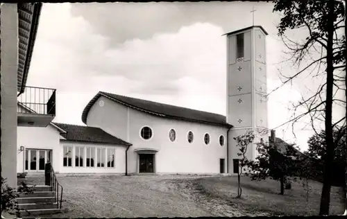 Foto Ak Lindenberg im Allgäu Schwaben, Kirche