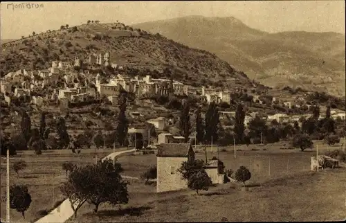 Ak Montbrun les Bains Drôme, Vue générale
