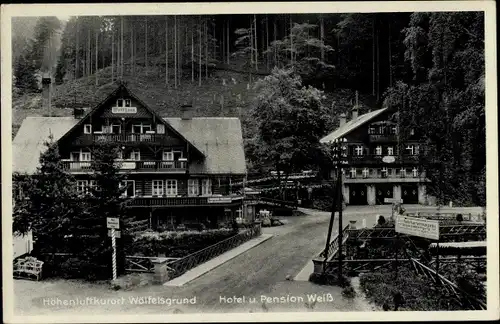 Ak Międzygórze Wölfelsgrund Schlesien, Hotel und Pension Weiß