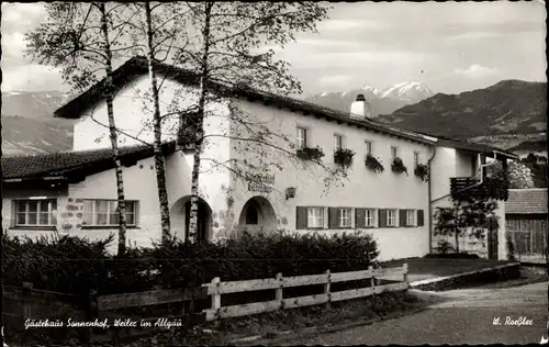 Ak Weiler Simmerberg im Allgäu, Gästehaus Sonnenhof, Haus Garni