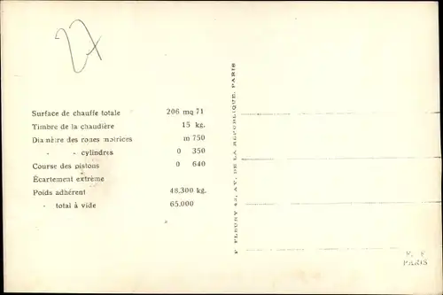 Ak Les Locomotives Francaises, Etat, Machine No. 2565 compound