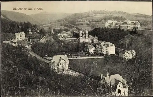 Ak Vallendar am Rhein Rheinland Pfalz, Gesamtansicht, Villen