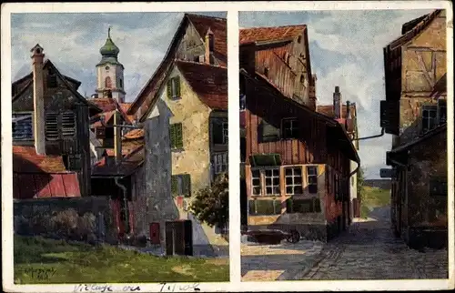 Künstler Ak Marschall, V., Lindau im Bodensee, Gerberschänzle