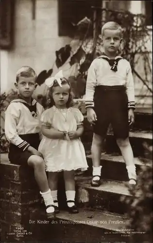Ak Die Kinder von Oskar Prinz von Preußen, Portrait