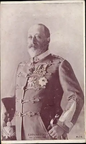 Ak King Edward VII., König Eduard VII., Portrait