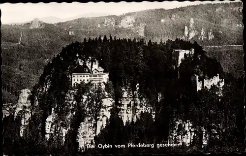 Ak Oybin in der Oberlausitz, Blick vom Pferdeberg aus