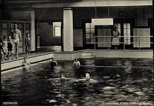 Ak Uetersen in Schleswig Holstein, Schwimmbad der Allgemeinen Ortskrankenkasse