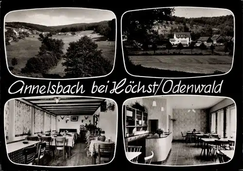 Ak Annelsbach Höchst im Odenwald, Pension Dornröschen, Innenansicht