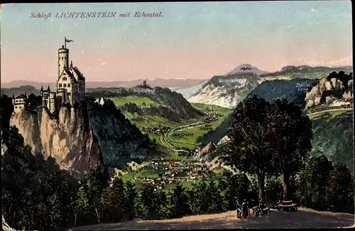 Ak Honau Lichtenstein in Württemberg, Schloss Lichtenstein