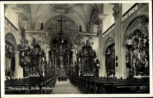 Ak Obermarchtal, Innenansicht der Klosterkirche