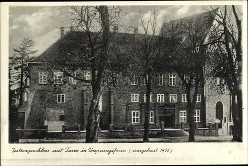 Ak Dömitz an der Elbe, Festungsschloss mit Turm in Ursprungsform