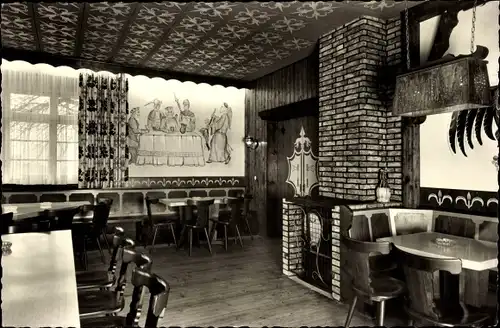 Ak Erlenbach Fürth im Odenwald, Gasthof zum Adler, Inneres